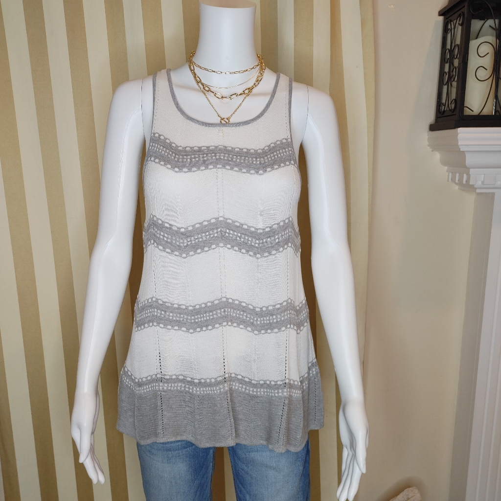 Cotton By Autumn Cashmere Zig Zag Sweater Cami Xs